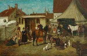 Vor Dem Zirkus by Franz Quaglio