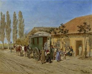Kutschen-halt by Franz Quaglio