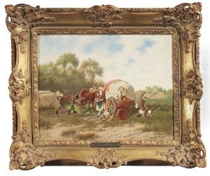 Marketenderwagen Im Soldatenlager by Franz Quaglio