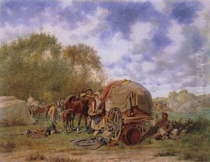 Vor Dem Marketenderwagen by Franz Quaglio