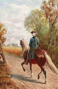 Riding Scene (+ Pair) by Franz Quaglio