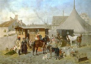 Zirkus Mit Artisten, Kindern Und Tieren by Franz Quaglio
