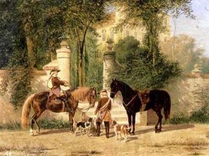 Aufbruch Zur Jagd by Franz Quaglio