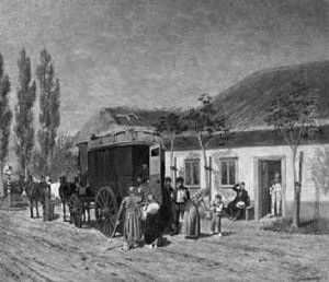 Rast Mit Der Postkutsche by Franz Quaglio
