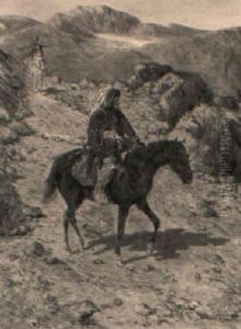 Kaukasische Krieger Zu Pferd