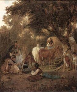 A Gypsy Encampment by Franz Quaglio