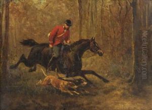 Veneur Suivant La Meute by Charles Bombled