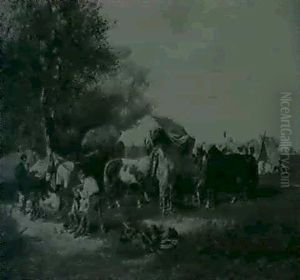 Soldaten Im Biwak by Franz Quaglio