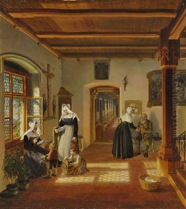 Besuch Im Kloster by Lorenzo Quaglio