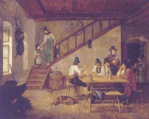 Tiroler Jager Beim Kartenspiel by Lorenzo Quaglio