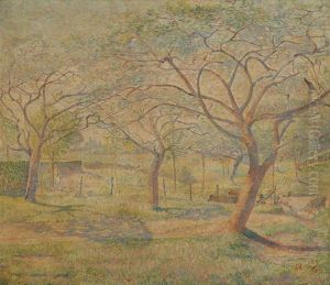 La Sortie Du Troupeau Au Printemps by Henri Quantin