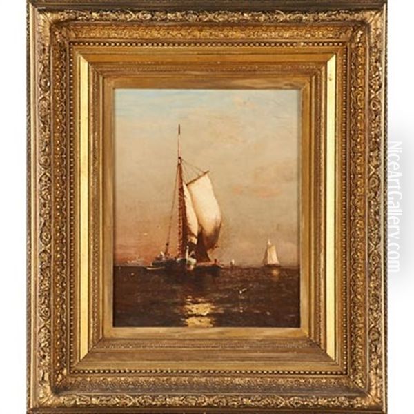 Untitled (sail Boats On The Open Water), 1880 - view 1