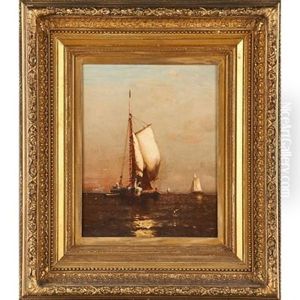 Untitled (sail Boats On The Open Water), 1880 by Arthur Quartley