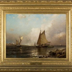 Morning, Marblehead, Massachusetts With Baker"s Light In The Distance