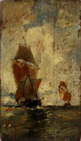 Sailing Ships On Open Seas - view 1