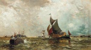 Ships At Sea by Arthur Quartley