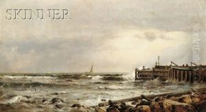 Pier Near The Beach, At Narragansett, Rhode Island
