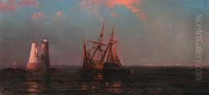 Isle Of Shoals From Mouth Of The Portsmouth Harbor, New Hampshire by Arthur Quartley