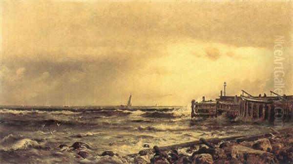 Pier Near The Beach At Narragansett, Rhode Island - view 1