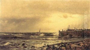 Pier Near The Beach At Narragansett, Rhode Island