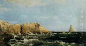 Cliffs Of Star Island, Isles Of Shoals, New Hampshire by Arthur Quartley