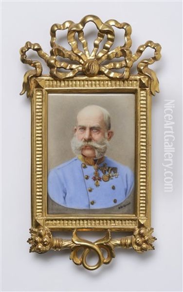 Miniature Portrait Of Emperor Franz Joseph I - view 1