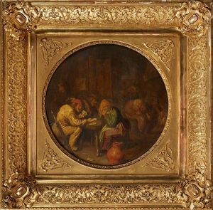 Joueurs De Cartes Dans Une Auberge by Pieter Jansz Quast