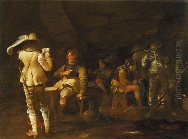 Soldaten Beim Kartenspiel In Einem Gewolbe - view 1