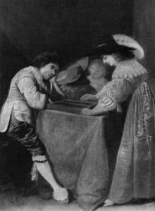 An Elegantly Dressed Couple Playing Backgammon