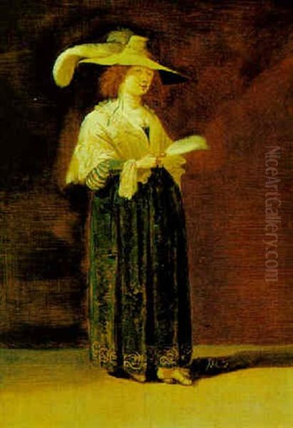 Portrait Of A Lady, Holding A Fan - view 1