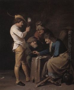 Peasants In A Tavern by Pieter Jansz Quast