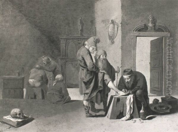 A Chiropodist At Work In A Surgery - view 1