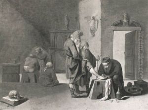 A Chiropodist At Work In A Surgery