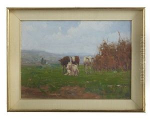 Paesaggio Con Le Mucche by Domenico Quattrociocchi