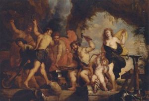 Venus And The Forge Of Vulcan by Erasmus Quellin