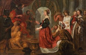 Solomon And The Queen Of Sheba by Erasmus Quellinus II