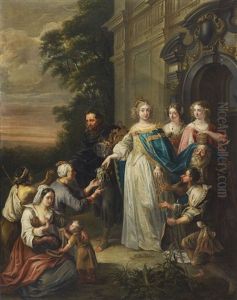 Saint Elizabeth Of Thuringia Giving Alms