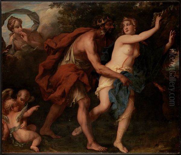 Zeus (jupiter) Bedrangt Semele. Hera (juno) Belauscht Die Szene - view 1