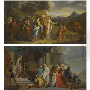 Coriolanus Begged To Spare Rome (+ The Magnanimity Of Scipio; Pair) by Erasmus Quellinus II