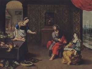 Christ In The House Of Martha And Mary by Erasmus Quellinus II