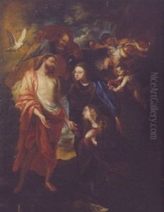 Saint Dorothy Being Presented To The Trinity By The Virgin Mary by Erasmus Quellinus II