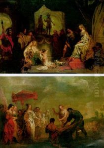 The Infant Pyrrhus At The Court Of Glaucias, King Of The Illyrians, About To Embrace An Altar Of The Gods