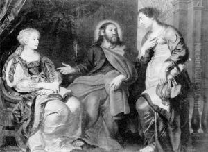 Christ In The House Of Mary And Martha by Erasmus Quellinus II