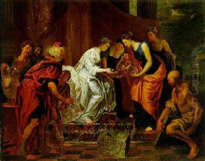 Artemisia, Konigin Von Halicarnassos Trinkt Die Asche Ihres Gemahls Mausolos by Erasmus Quellinus II