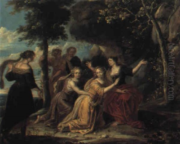 Scena Mitologica (euridice Morsa Dal Serpente?) - view 1