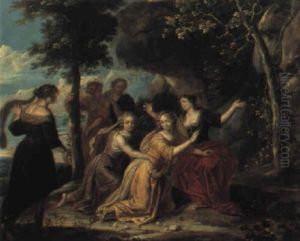 Scena Mitologica (euridice Morsa Dal Serpente?) by Erasmus Quellinus II
