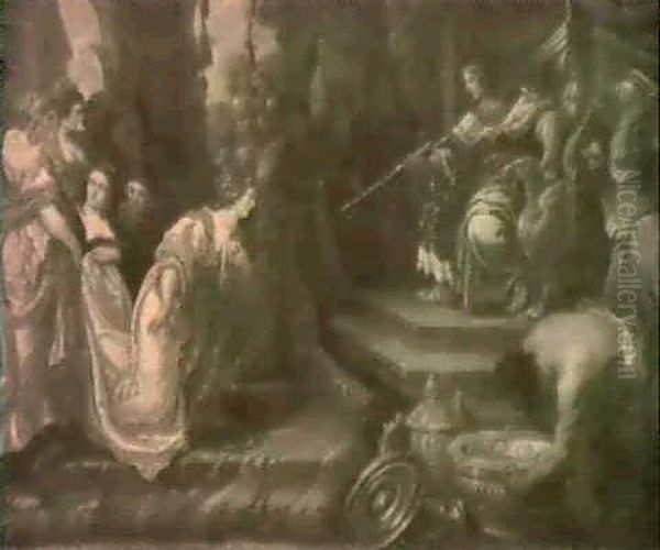 Salomon Recevant La Reine De Saba - view 1