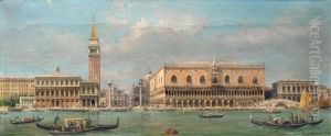 View Of Piazza San Marco And The Doge's Palace by Luigi Querena