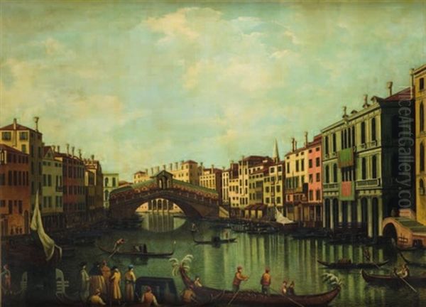 Venezia, Veduta Del Canal Grande Con Il Ponte Di Rialto - view 1