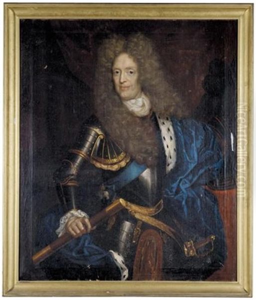 Portrait Of Duchess Elizabeth Juliane Of Holstein-norburg (+ Portrait Of Her Husband, The Duke Anton Ulrich Of Brunswick-wolffenbuttel; Pair, In Collab. W/august Querfurt) - view 1